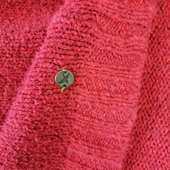 Eddie Bauer Womens Long Sleeve Open Cardigan Sweater Sleepwear Red Knit - Picture 5 of 6